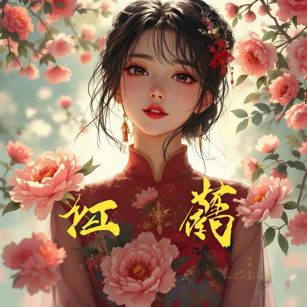national colors and splendor (idiom); a beautiful lady